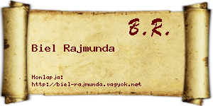 Biel Rajmunda névjegykártya